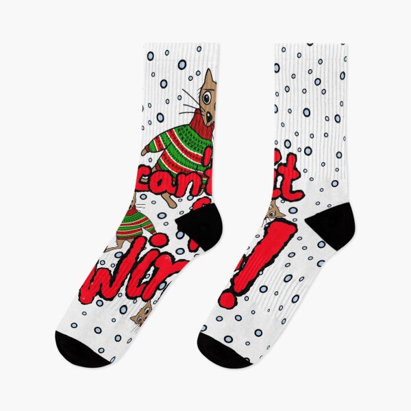 Item preview, The inscription reads: "I can't wait for winter!" Around it there are little kittens dressed in Christmas sweaters and falling snow.6 designed and sold by My-fake-places.