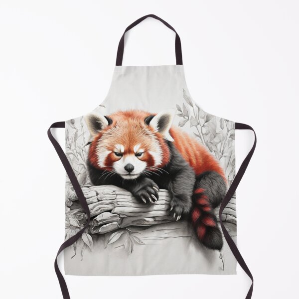 Item preview, Black and white Red Panda pencil drawing designed and sold by Pencil-Art.