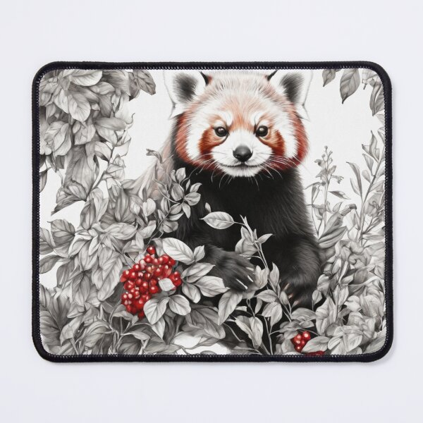 Item preview, Black and white Red Panda pencil drawing designed and sold by Pencil-Art.
