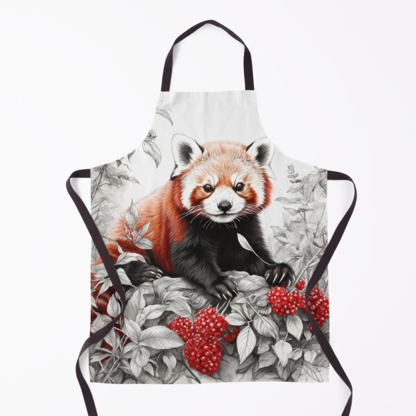 Item preview, Black and white Red Panda pencil drawing designed and sold by Pencil-Art.
