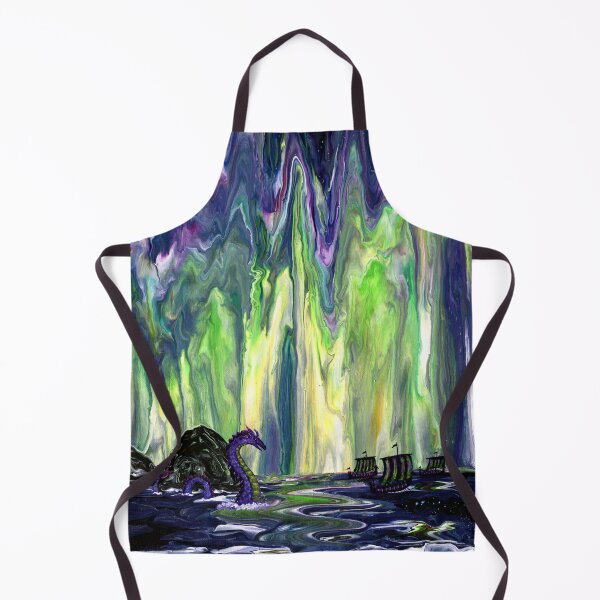 Item preview, The Serpent Stirs - Sea Serpent in Northern Lights designed and sold by BreezyZen.