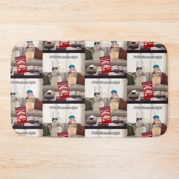 Item preview, Movie Night Cats Love Popcorn - Popcorn Meme - Perfect for Movie Lovers and Snack Enthusiasts designed and sold by Earth Nature Creations.