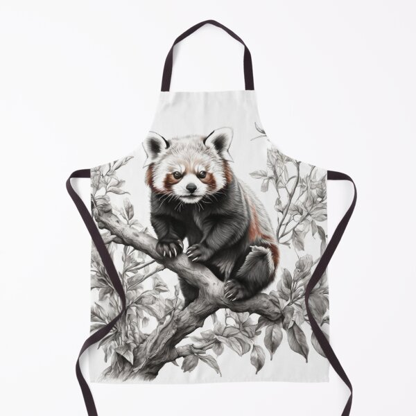 Item preview, Black and white Red Panda pencil drawing designed and sold by Pencil-Art.