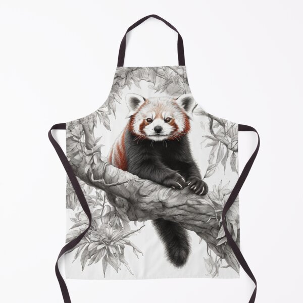 Item preview, Black and white Red Panda pencil drawing designed and sold by Pencil-Art.