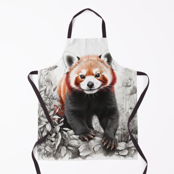 Item preview, Black and white Red Panda pencil drawing designed and sold by Pencil-Art.