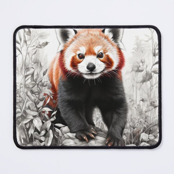Item preview, Black and white Red Panda pencil drawing designed and sold by Pencil-Art.
