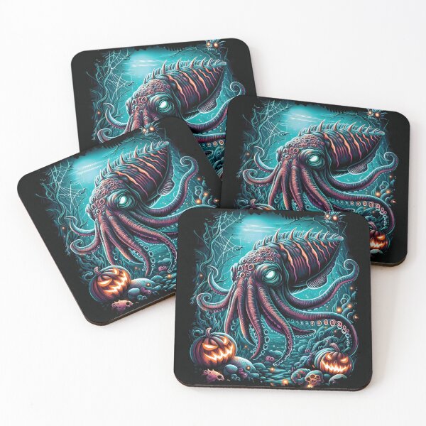 Item preview, Sinister Monstrous Cuttlefish - Halloween Gothic Art designed and sold by EcoArtShop.