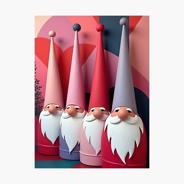 Item preview, Nordic Gnomes Retro Modern Christmas Kitsch designed and sold by taiche.