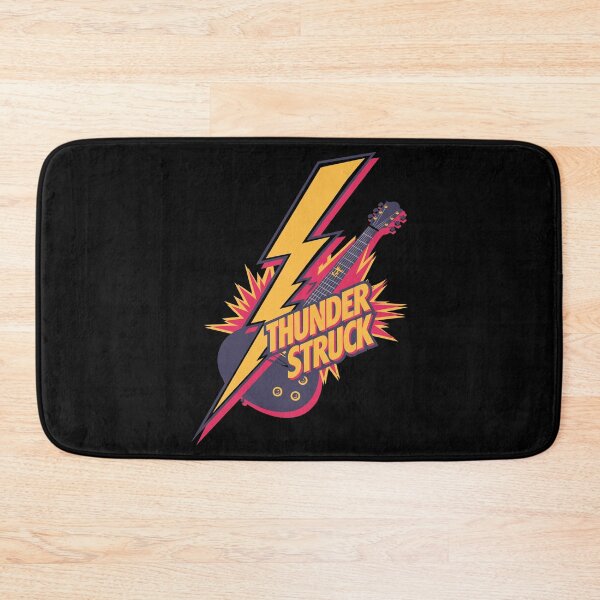 Item preview, "THUNDERSTRUCK" 80s Rock guitar Pop Art – Bold Lightning Bolt Wall Art for Music Lovers designed and sold by paulo silveira.