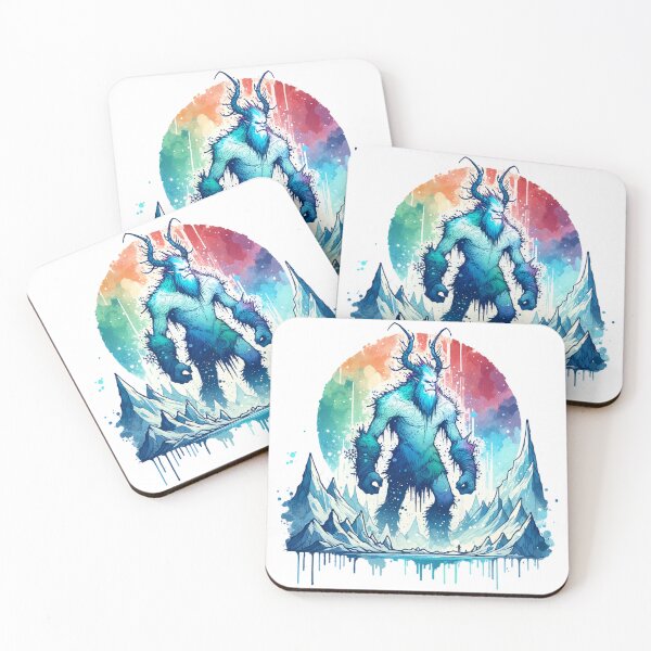 Item preview, Icy Frost Giant Mythical Creature Watercolor Art designed and sold by TessaraDesigns.