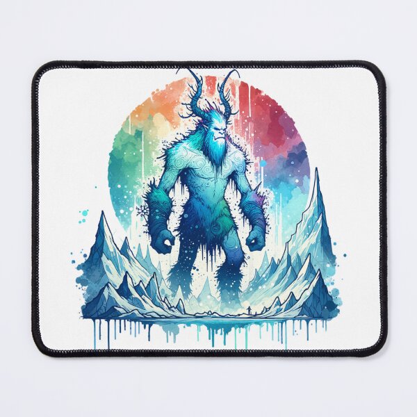 Item preview, Icy Frost Giant Mythical Creature Watercolor Art designed and sold by TessaraDesigns.