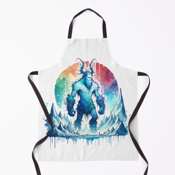 Item preview, Icy Frost Giant Mythical Creature Watercolor Art designed and sold by TessaraDesigns.