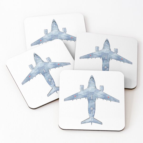 Artikelvorschau, JASDF C-2 Blauwal Militärtransportflugzeug HD 4C Illustration entworfen und verkauft von MIL-ART-JPN.