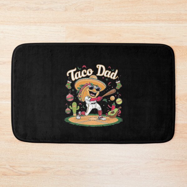 Item preview, Taco Dad Hitting Baseball with Sombrero and Sunglasses designed and sold by love3617.