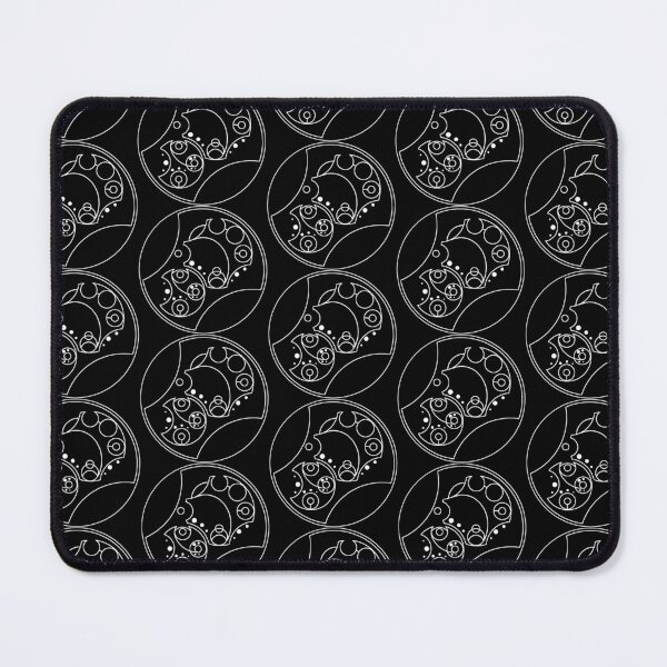 Item preview, "Lucifer Morningstar" in Circular Gallifreyan (white writing, black background) designed and sold by SillyDocsStuff.