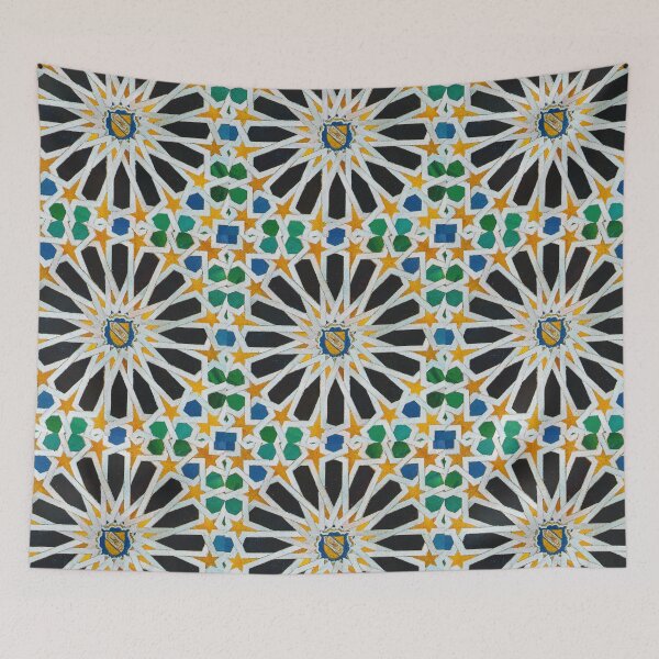 Item preview, Moroccan Tile #2: Black, Yellow, Green designed and sold by rogerstrawberry.