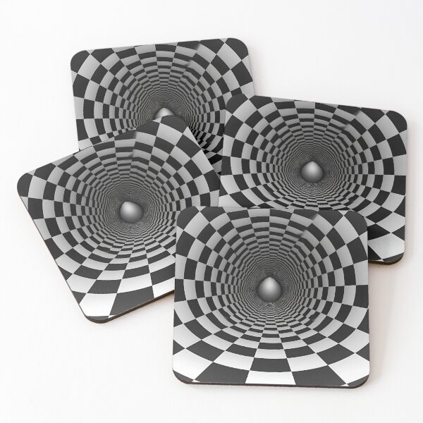 Item preview, Optical - Black & White Optical Checkered Hole designed and sold by KootenayDesigns.
