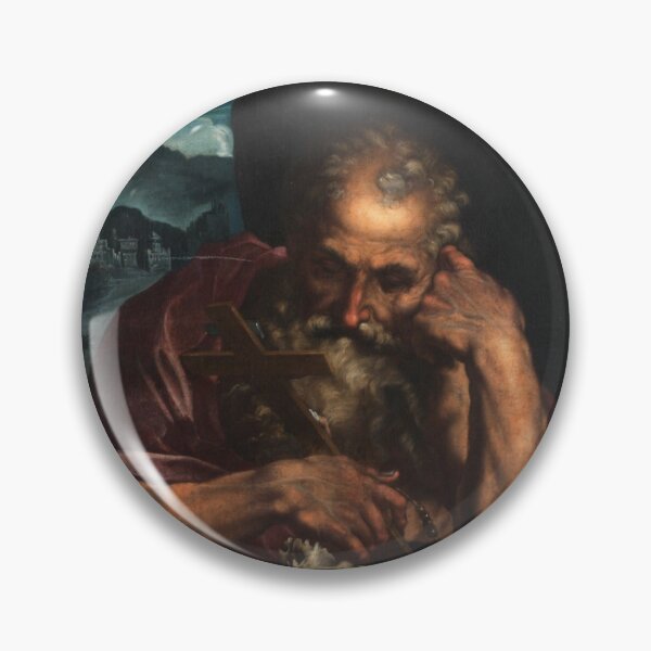 Item preview, Saint Jerome vintage painting designed and sold by Vintage Designs +.
