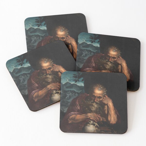 Item preview, Saint Jerome vintage painting designed and sold by Vintage Designs +.
