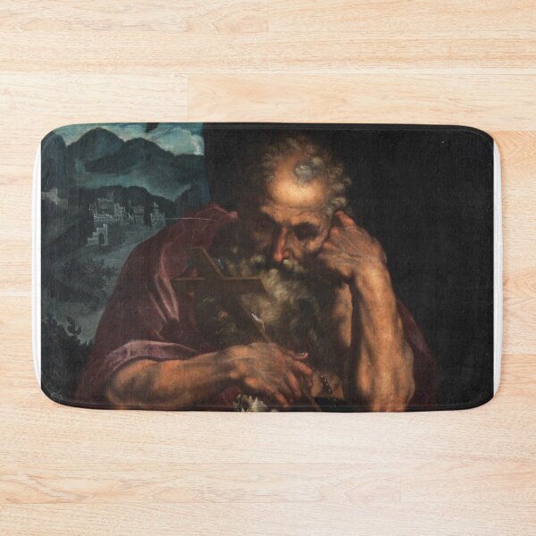 Item preview, Saint Jerome vintage painting designed and sold by Vintage Designs +.