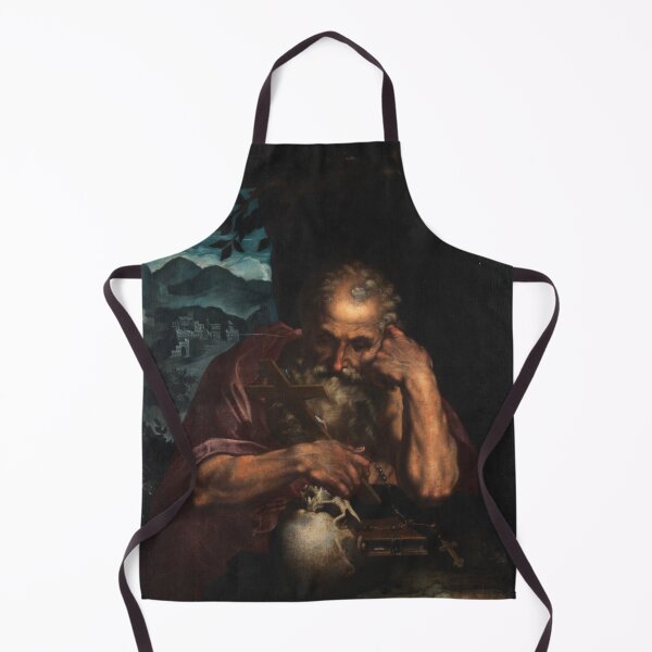 Item preview, Saint Jerome vintage painting designed and sold by Vintage Designs +.
