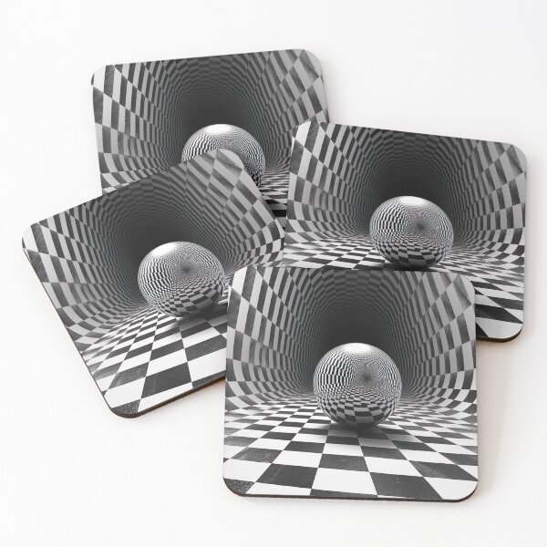 Item preview, Optical - Black & White Optical Checkered Sphere designed and sold by KootenayDesigns.