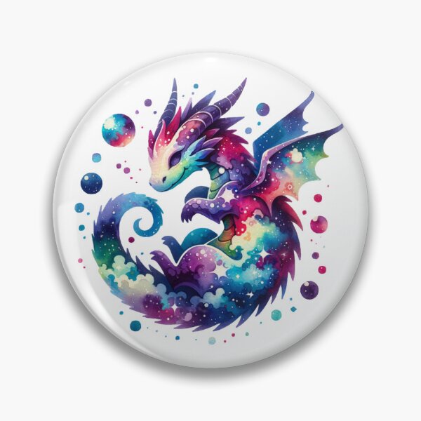 Item preview, Cosmic Bubble Dragon Fantasy Watercolor Art designed and sold by TessaraDesigns.