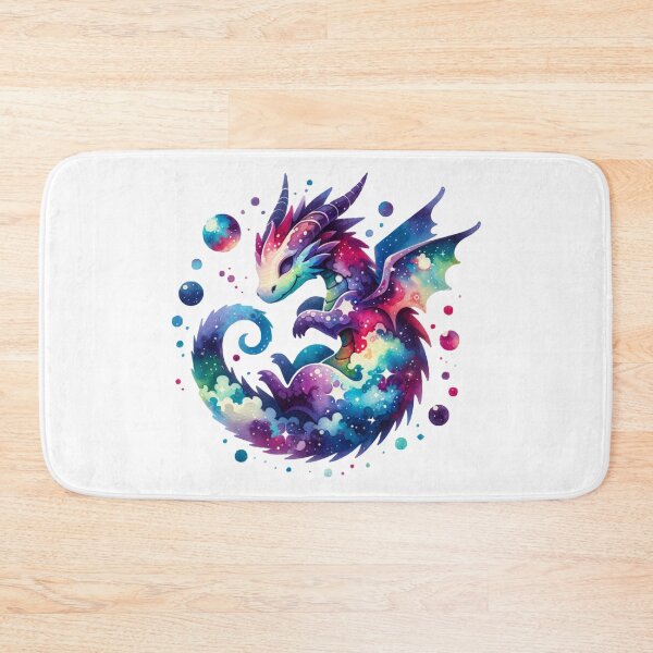 Item preview, Cosmic Bubble Dragon Fantasy Watercolor Art designed and sold by TessaraDesigns.