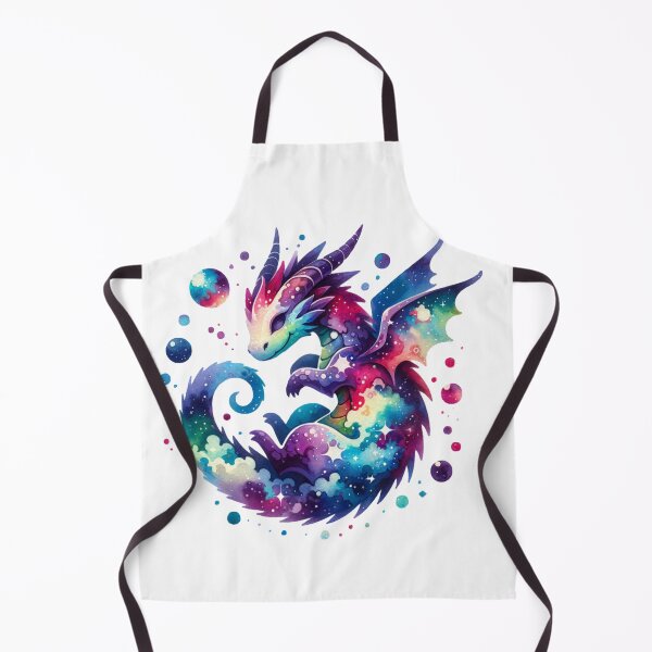 Item preview, Cosmic Bubble Dragon Fantasy Watercolor Art designed and sold by TessaraDesigns.