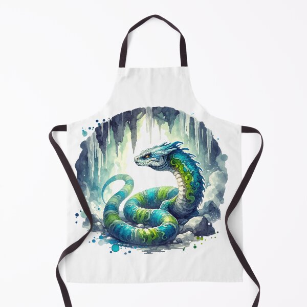 Item preview, Cave Basilisk Fantasy Serpent Watercolor Art designed and sold by TessaraDesigns.