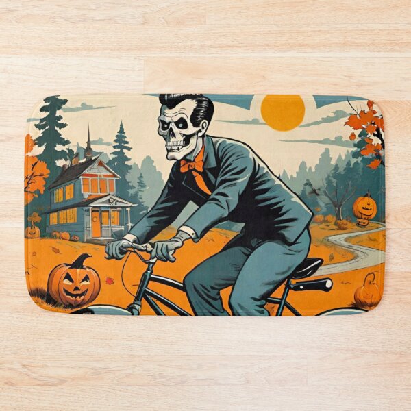 Aperçu de l'œuvre Balade effrayante en VTT à travers l'obscurité à l'occasion d'Halloween créée et vendue par GrizzlyCollective.