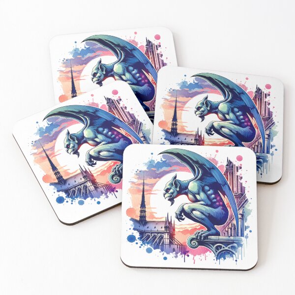 Item preview, Gothic Cathedral Gargoyle Watercolor Art designed and sold by TessaraDesigns.