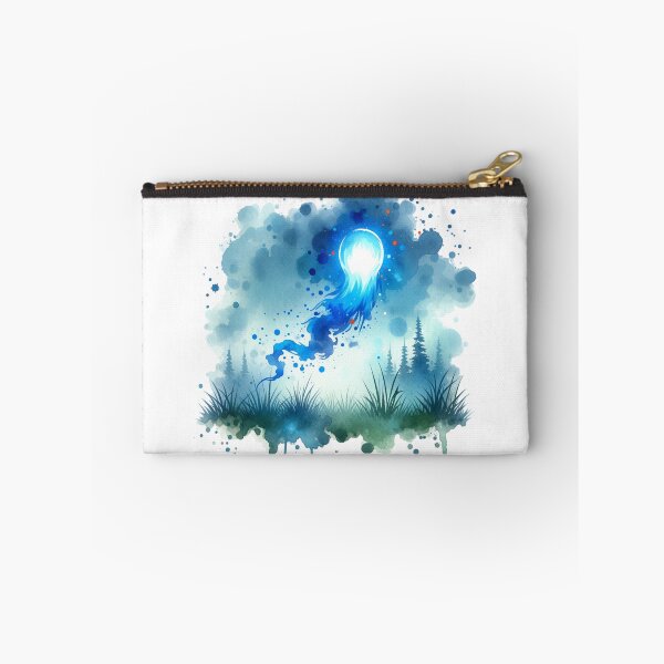 Item preview, Mystical Blue Will-o’-the-Wisp Watercolor Art designed and sold by TessaraDesigns.