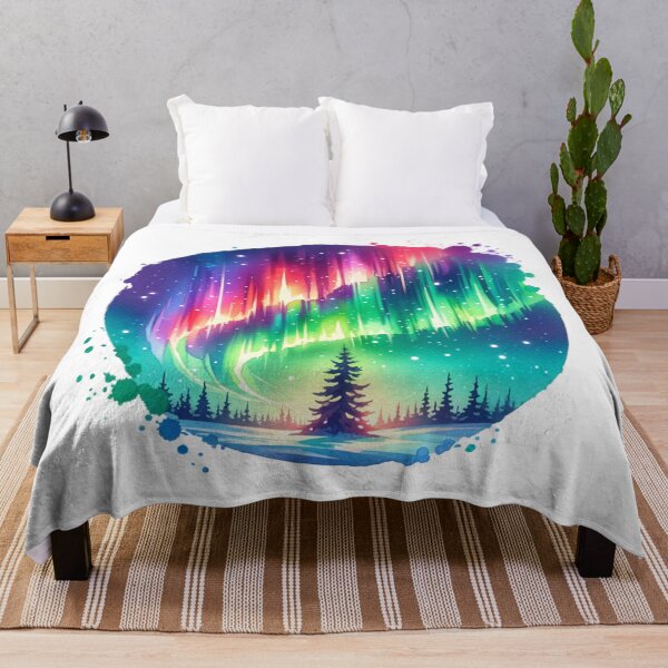 Item preview, Vibrant Aurora Borealis Northern Lights Scene designed and sold by TessaraDesigns.