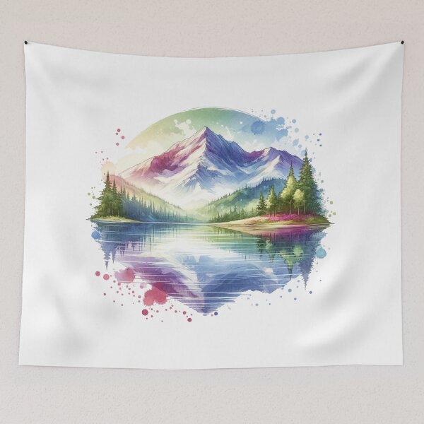 Item preview, Tranquil Mountain Lake Reflection designed and sold by TessaraDesigns.