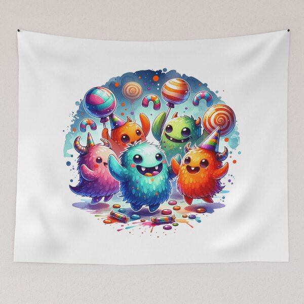 Item preview, Cute Monsters and Candy Party designed and sold by TessaraDesigns.