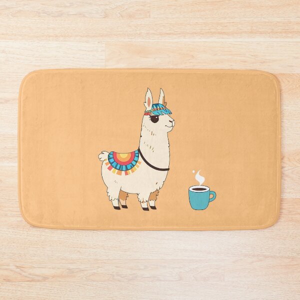 Item preview, No probLlama Llama having coffee designed and sold by WoollenLlama.
