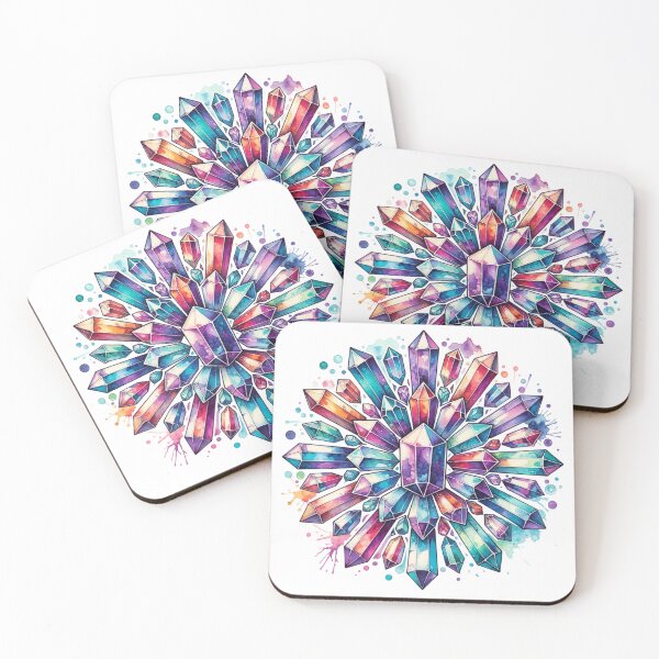 Item preview, Vibrant Crystal Cluster Mandala designed and sold by TessaraDesigns.
