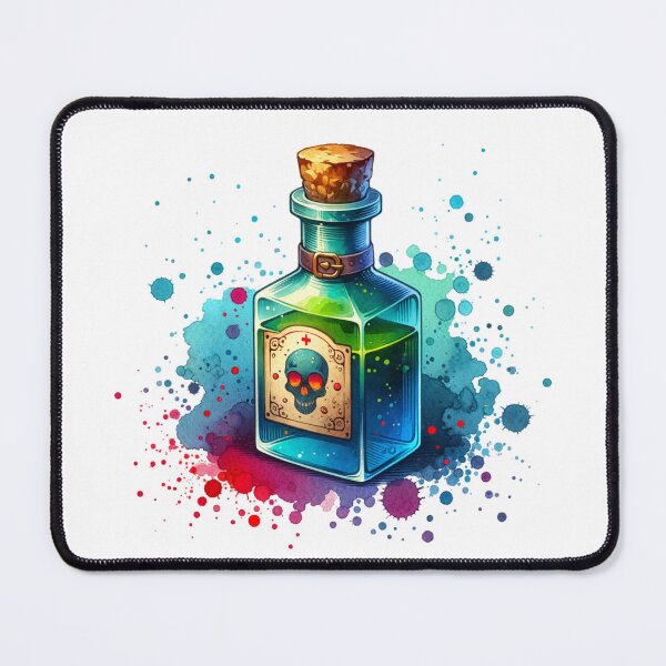 Item preview, Poison Potion Bottle with Skull Label designed and sold by TessaraDesigns.