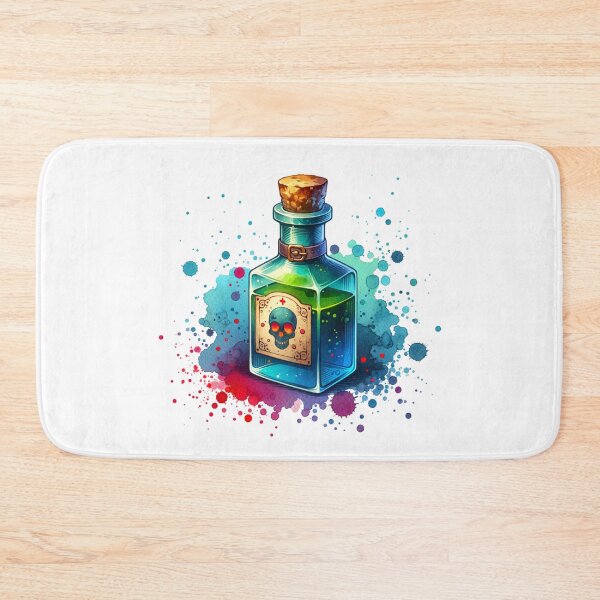 Item preview, Poison Potion Bottle with Skull Label designed and sold by TessaraDesigns.