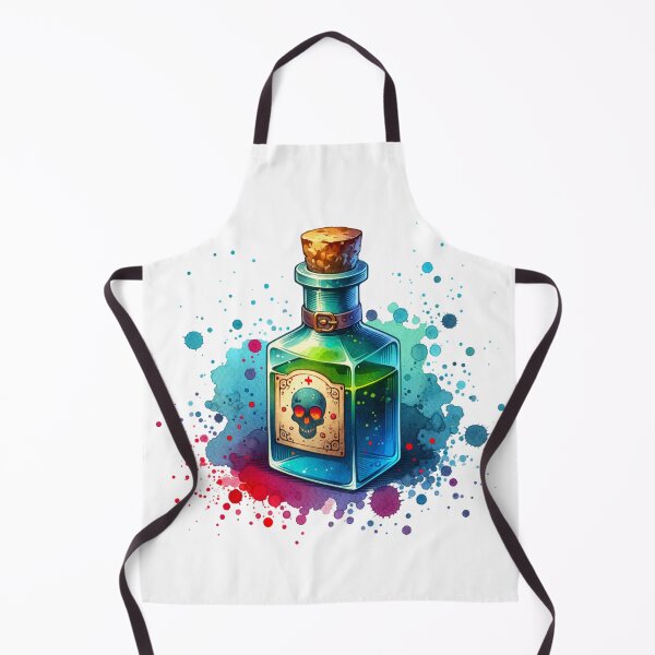 Item preview, Poison Potion Bottle with Skull Label designed and sold by TessaraDesigns.
