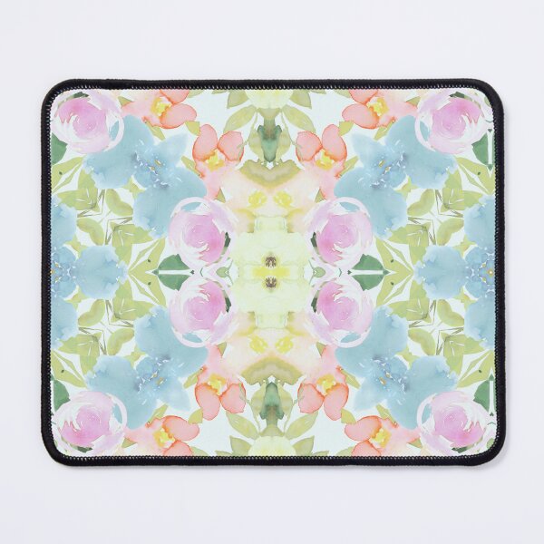 Item preview, Pastel Mirrored Watercolour Abstract Floral Print | R52.1.2 designed and sold by Piccolo Fiore Prints.