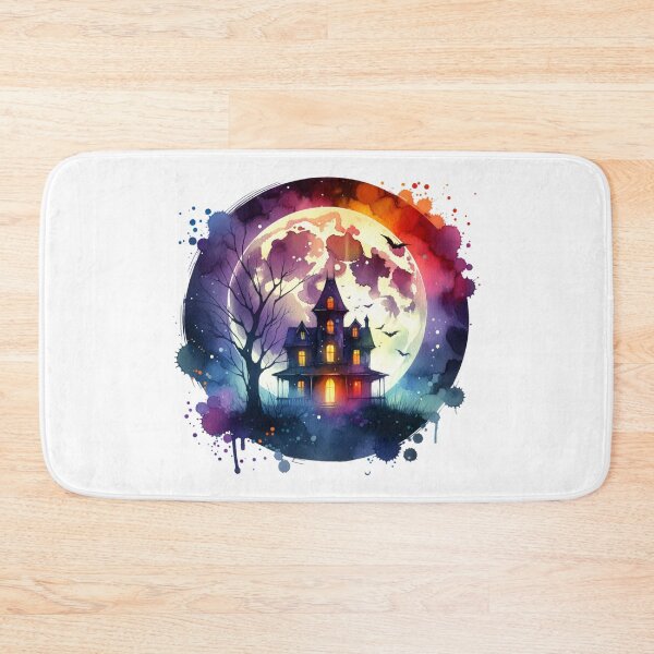 Item preview, Haunted House Under Full Moon designed and sold by TessaraDesigns.