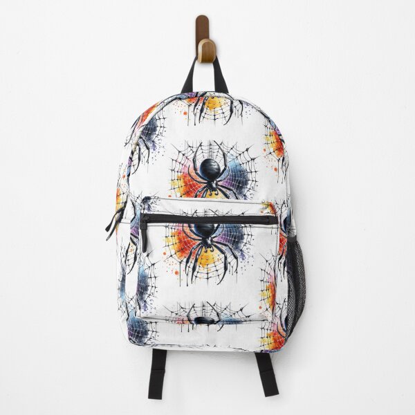 Item preview, Black Spider on Colorful Web designed and sold by TessaraDesigns.