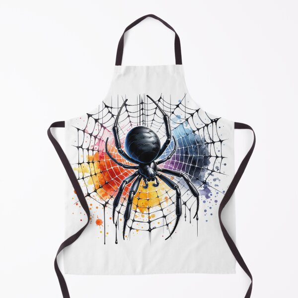 Item preview, Black Spider on Colorful Web designed and sold by TessaraDesigns.