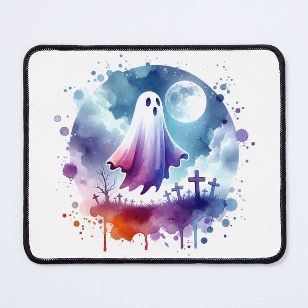 Item preview, Spooky Ghost Floating Over a Graveyard designed and sold by TessaraDesigns.