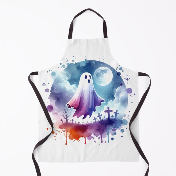 Item preview, Spooky Ghost Floating Over a Graveyard designed and sold by TessaraDesigns.