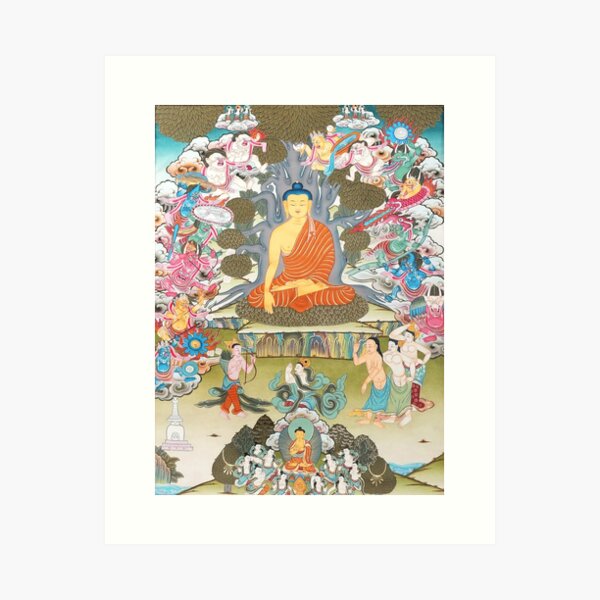 Item preview, Temptation of Buddha by Mara Tibetan Thangka designed and sold by Onodera.