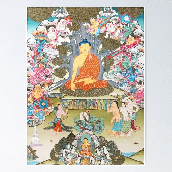 Item preview, Temptation of Buddha by Mara Tibetan Thangka designed and sold by Onodera.