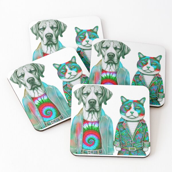 Item preview, Hipster cat and dog designed and sold by Osher-BioArt.